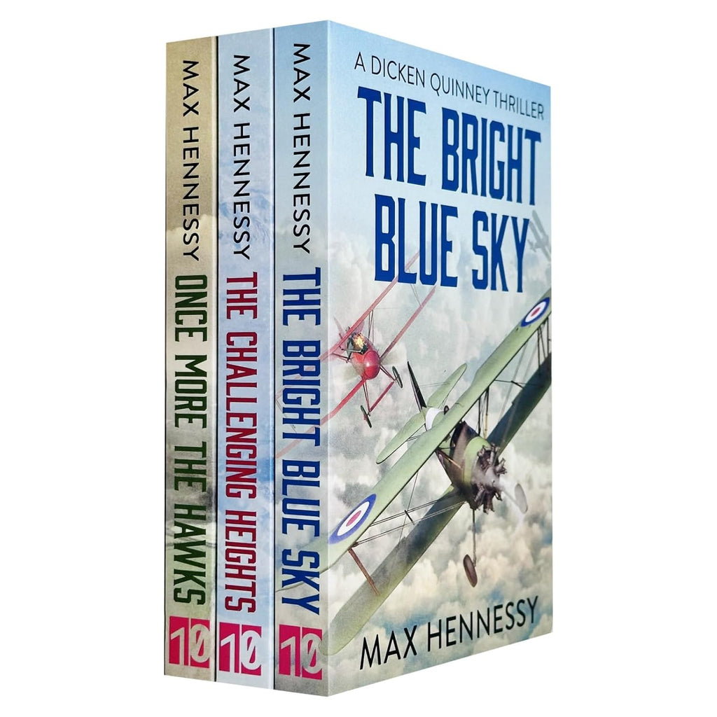Max Hennessy RAF Trilogy 3 Books Collection Set (The Bright Blue Sky, The Challenging Heights and Once More the Hawks