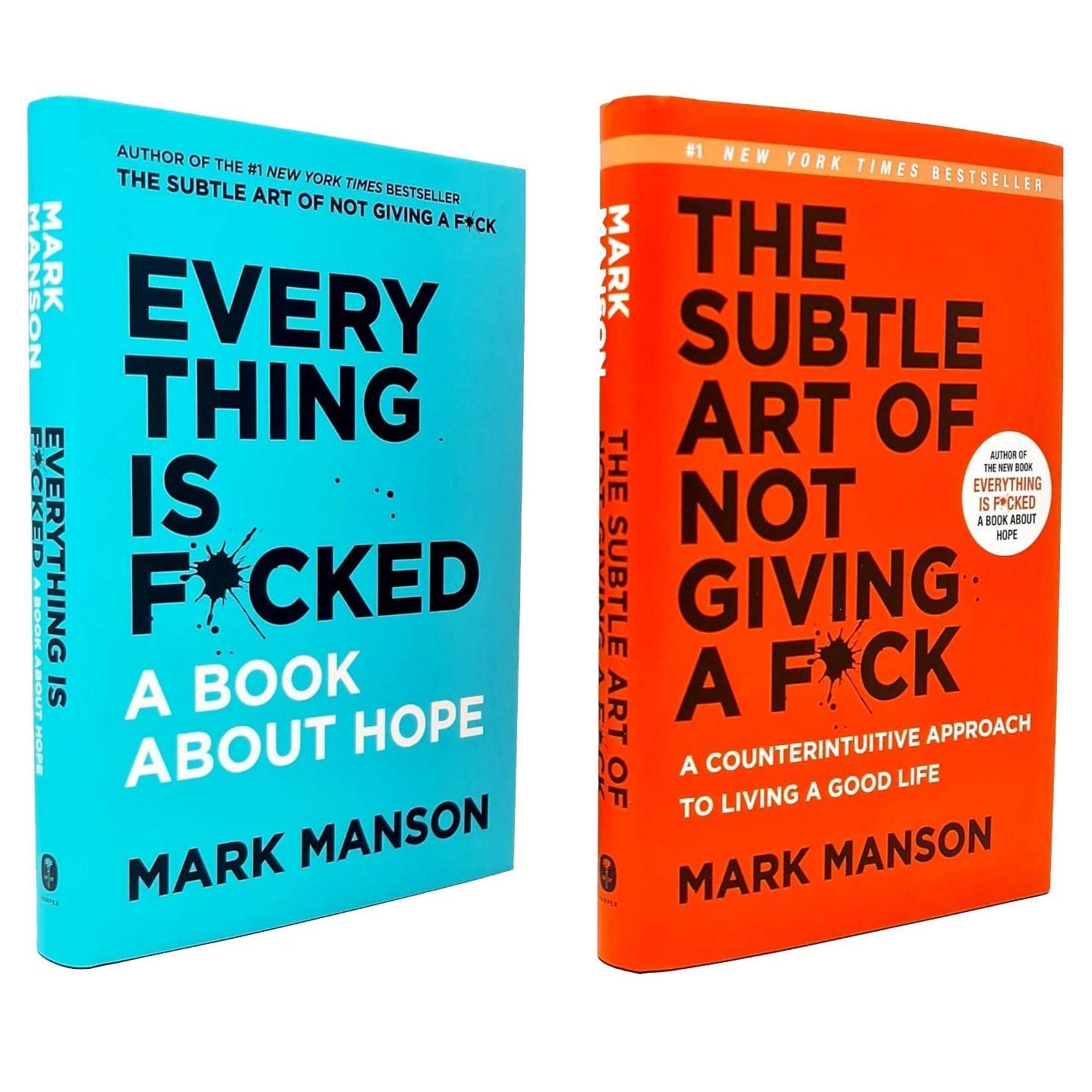 Mark Manson 2 Books Collection Set (The Subtle Art of Not Giving a F*ck & Everything Is F*cked)