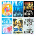 Colleen Hoover 6 Books Collection Set (Heart Bones, Without Merit, November 9, Ugly Love, Too Late, Confess)