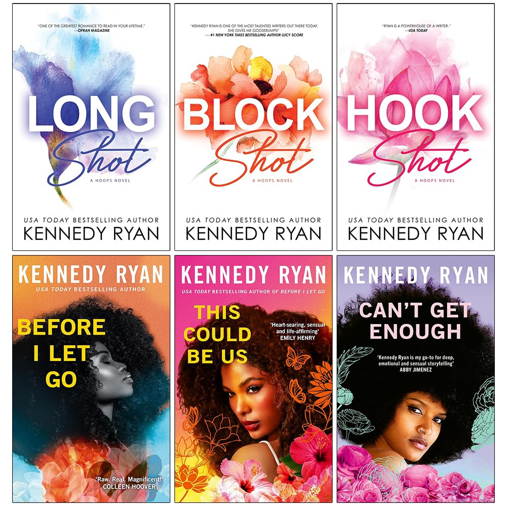 Kennedy Ryan HOOPS and Skyland Series 6 Books Collection Set (Long Shot, Block Shot, Hook Shot, Before I Let Go, This Could Be Us and Can't Get Enough)