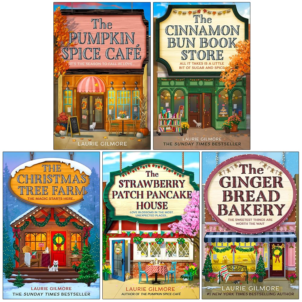 Dream Harbor Series 5 Books Collection Set By Laurie Gilmore (The Pumpkin Spice Café, The Cinnamon Bun Book Store)