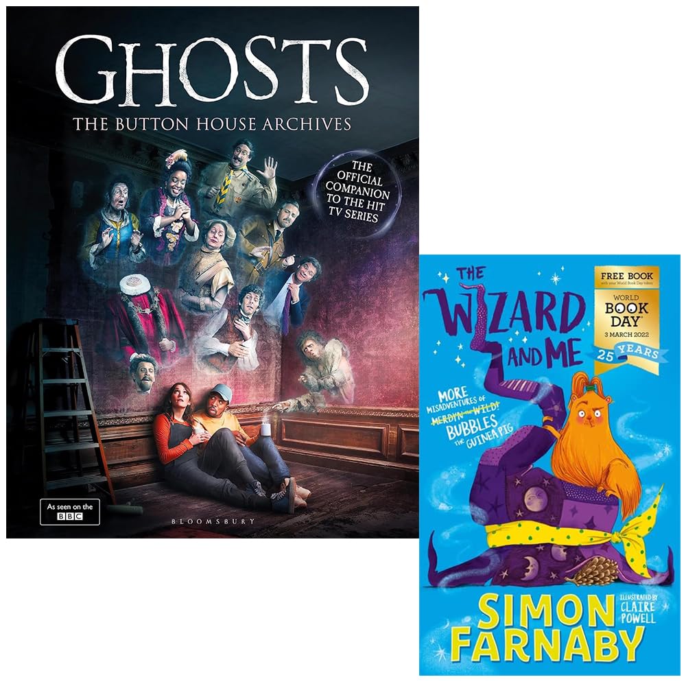 Simon Farnaby Collection 2 Books Set (Ghosts: The Button House Archives [] and The Wizard and Me World Book Day)