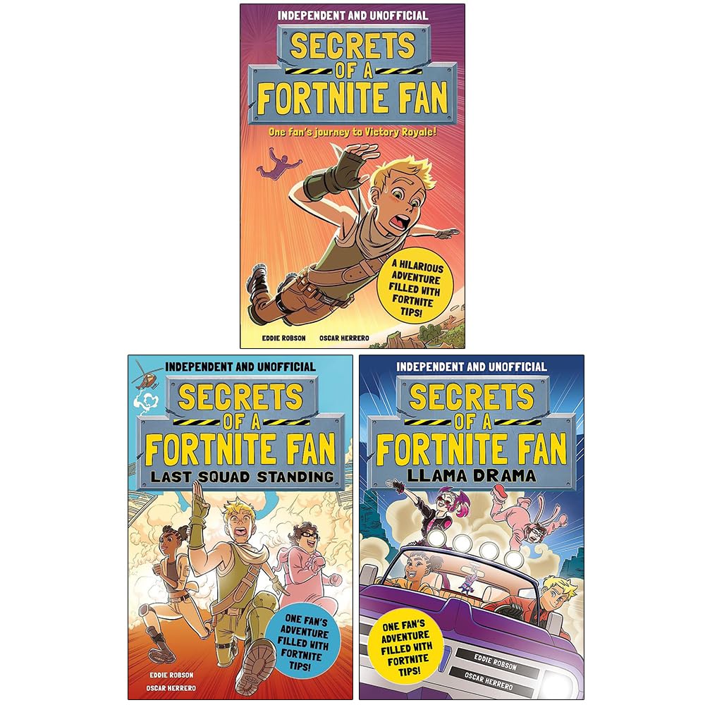 Secrets of a Fortnite Fan Series 3 Books Collection Set By Eddie Robson (Secrets of a Fortnite Fan, Secrets of a Fortnite Fan: Last Squad Standing and Secrets of a Fortnite Fan: Llama Drama)