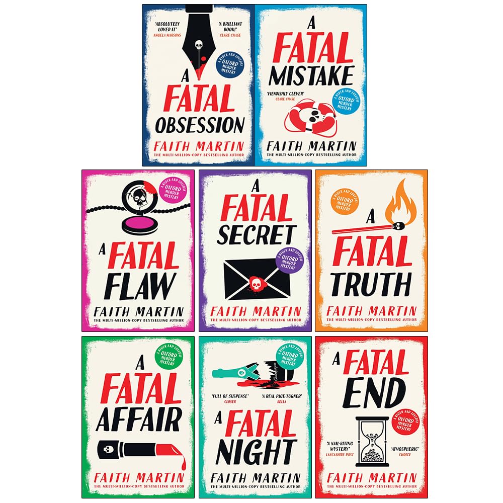 Ryder and Loveday Series 1-8 Books Collection Set By Faith Martin (A Fatal Obsession, A Fatal Mistake, A Fatal Flaw, A Fatal Secret, A Fatal Truth, A Fatal Affair, A Fatal Night and A Fatal End)