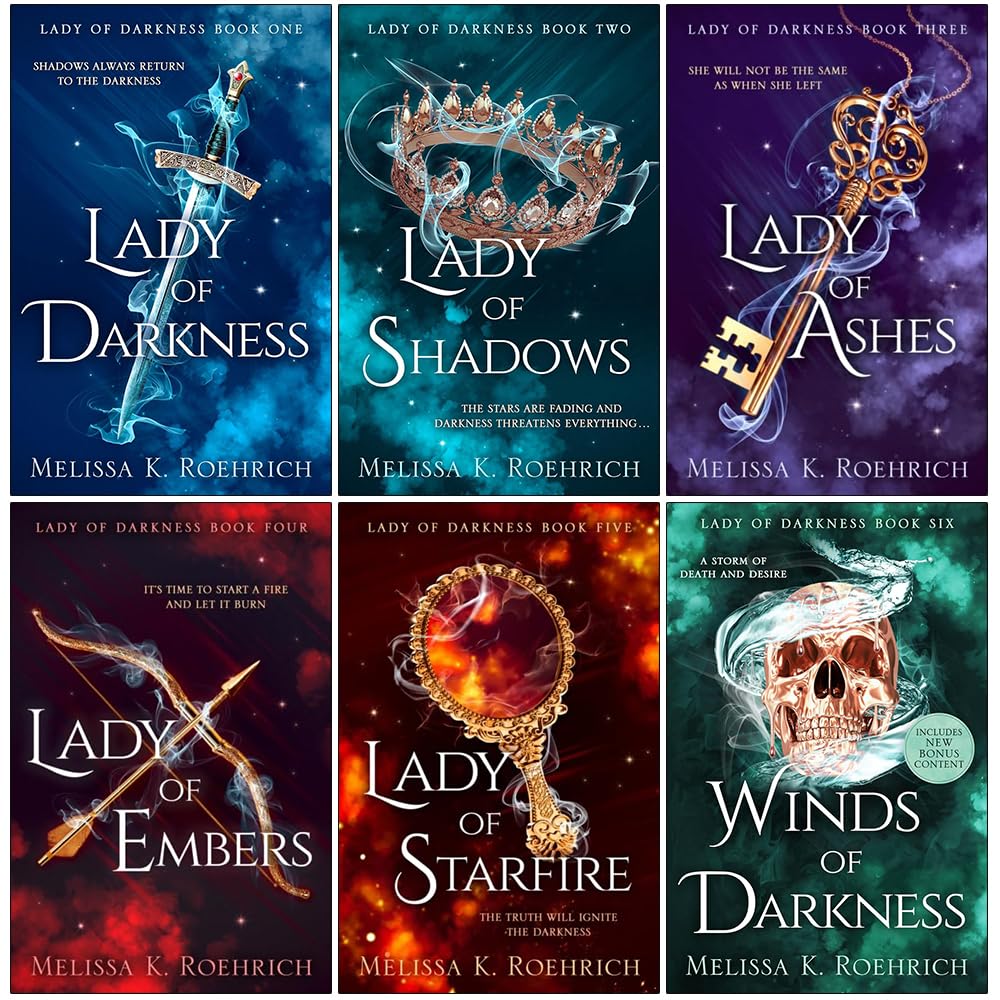 Lady of Darkness Series 6 Books Collection Set By Melissa K. Roehrich (Lady of Darkness, Lady of Shadows, Lady of Ashes, Lady of Embers, Lady of Starfire and Winds of Darkness)