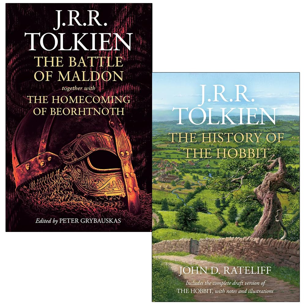 J. R. R. Tolkien 2 Books Collection Set (The Battle of Maldon together with The Homecoming of Beorhtnoth and The History of the Hobbit)