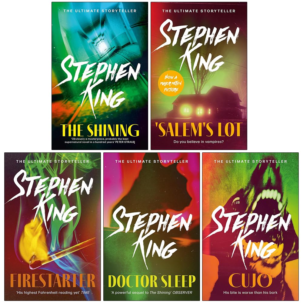 Stephen King Collection 5 Books Set (The Shining, Salem's Lot, Firestarter, Doctor Sleep and Cujo)