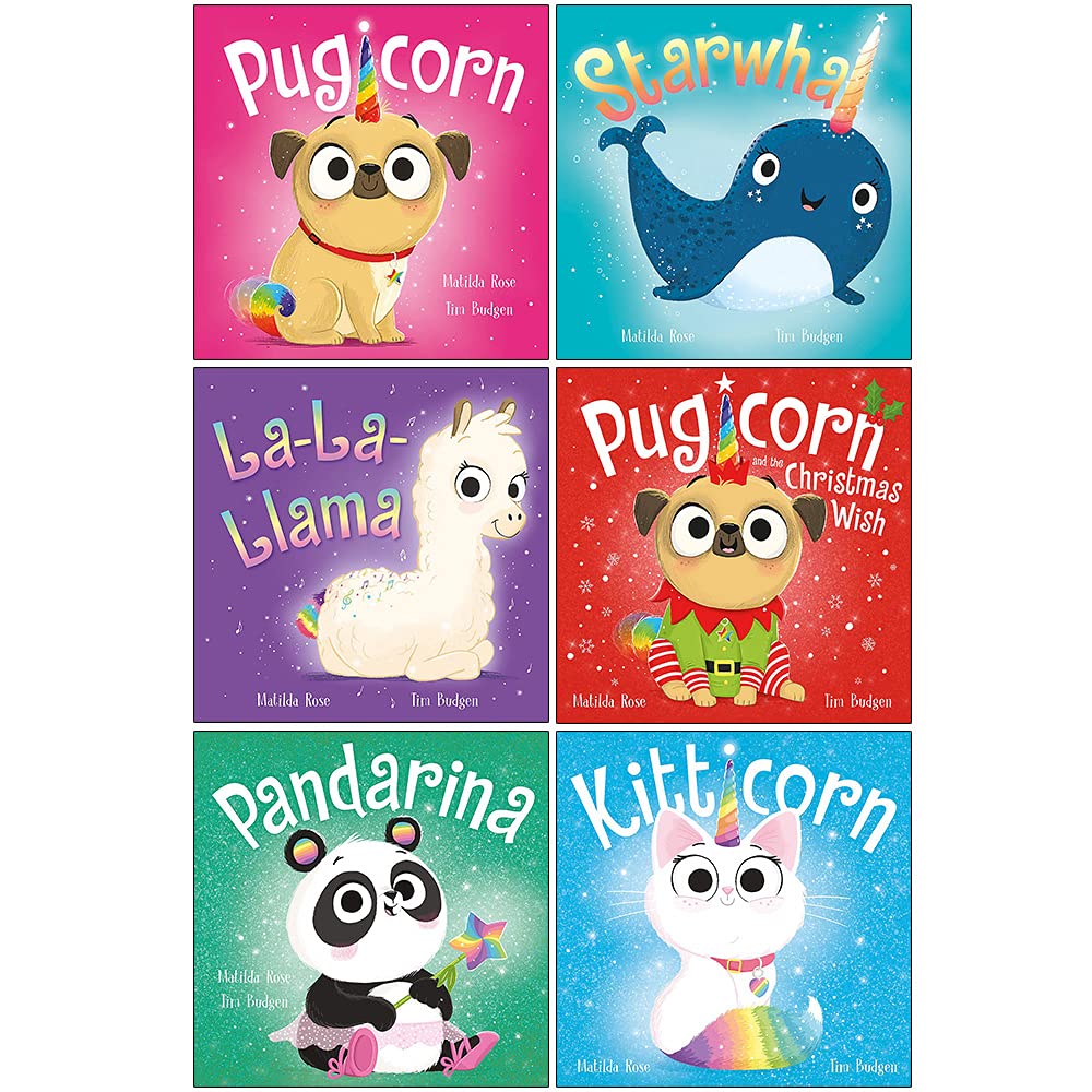 Magic Pet Shop Series 6 Books Collection Set By Matilda Rose (Pugicorn, Starwhal, La-La-Llama, Pugicorn and the Christmas Wish, Pandarina, Kitticorn)