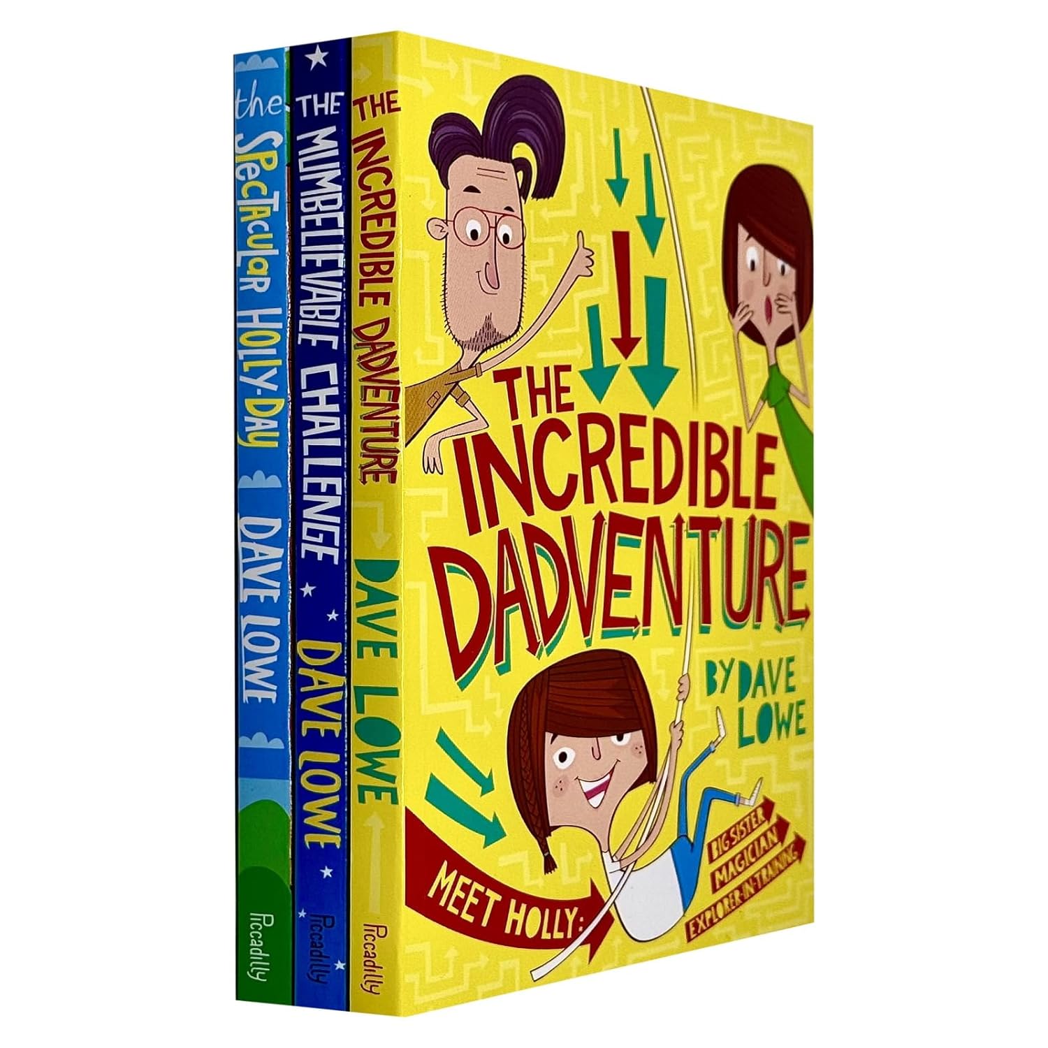The Incredible Dadventure Series 3 Books Collection Set By Dave Lowe (Incredible Dadventure, Mumbelievable Challenge and Spectacular Holly-Day)