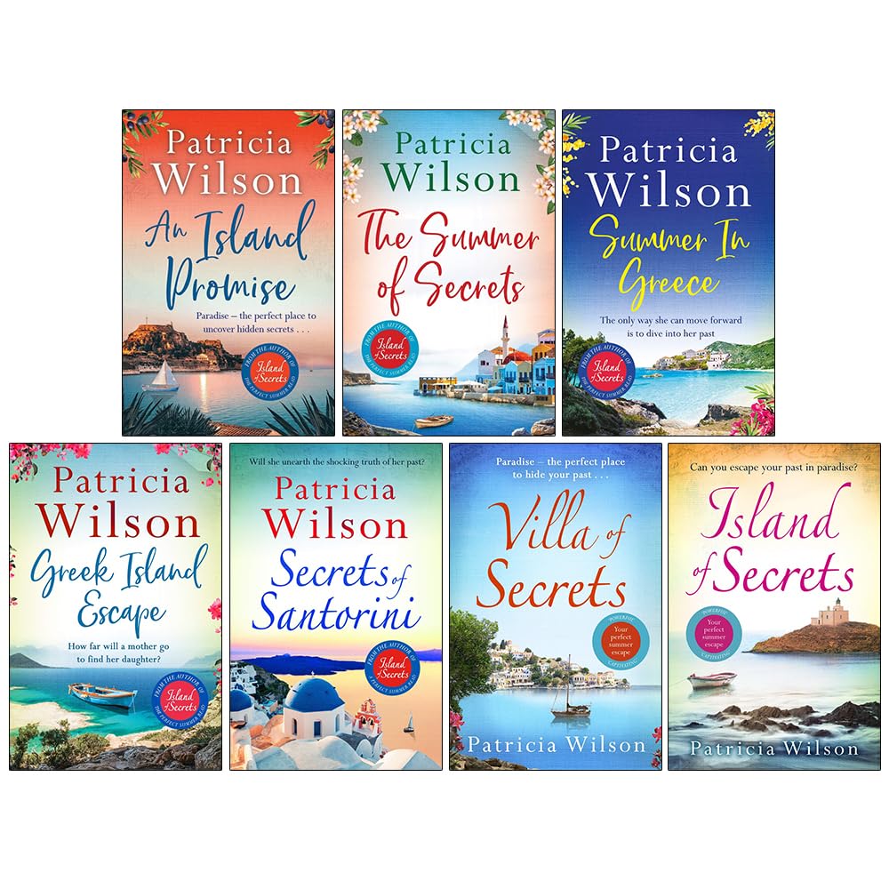Patricia Wilson Collection 7 Books Set (An Island Promise, The Summer of Secrets, Summer in Greece, Greek Island Escape, Secrets of Santorini, Villa of Secrets and Island of Secrets)