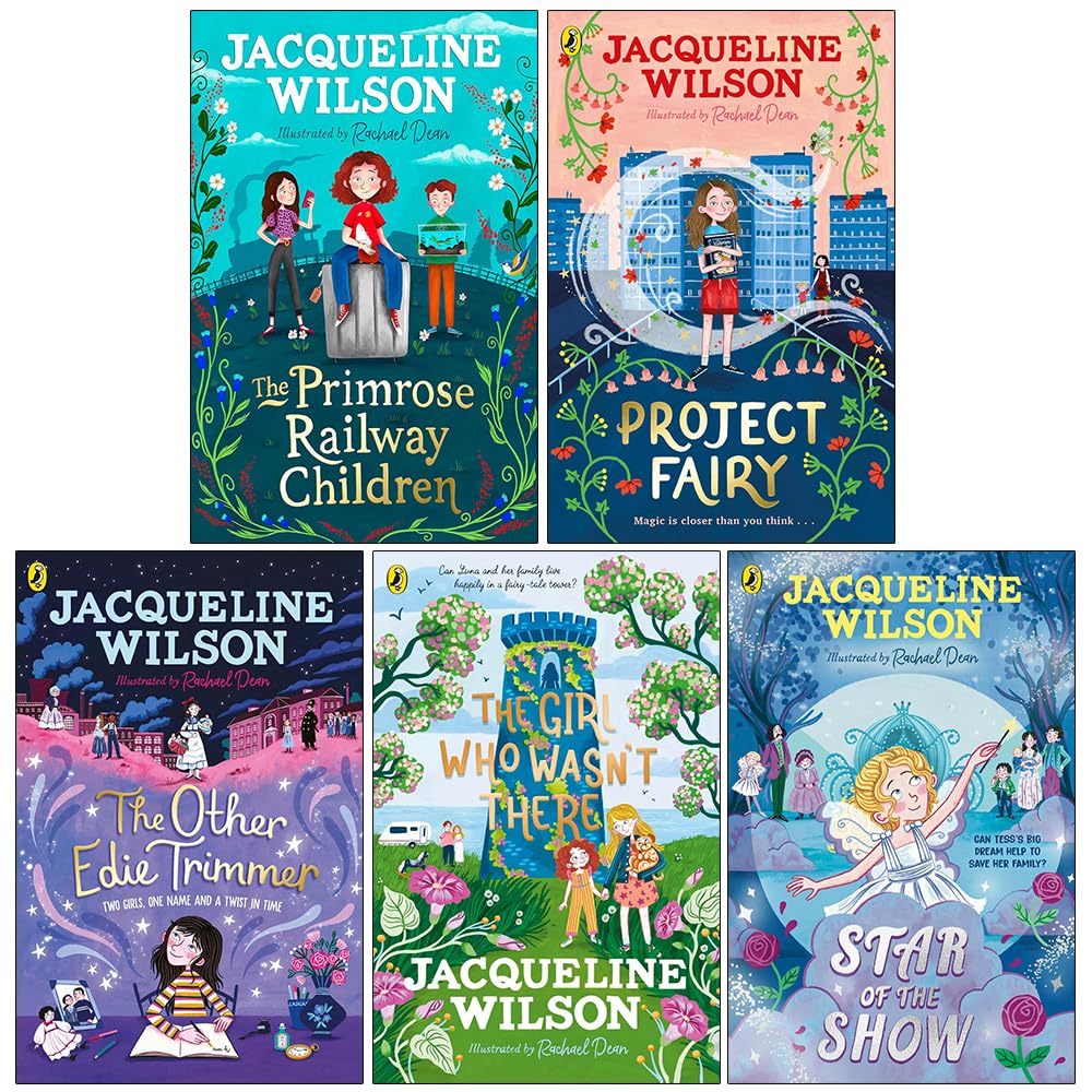 Jacqueline Wilson Collection 5 Books Set (The Primrose Railway Children, Project Fairy, The Other Edie Trimmer, The Girl Who Wasn't There and Star of the Show)