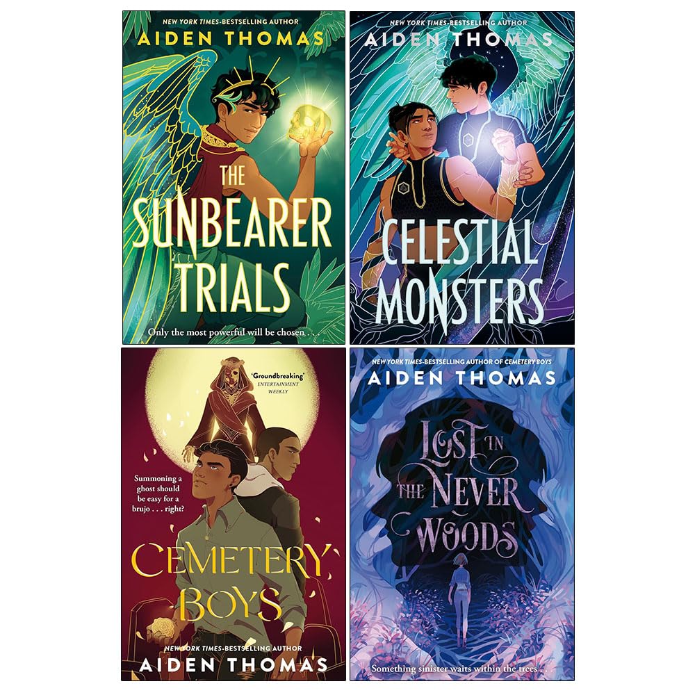 Aiden Thomas Collection 4 Books Set (The Sunbearer Trials, Celestial Monsters, Cemetery Boys, Lost in the Never Woods)