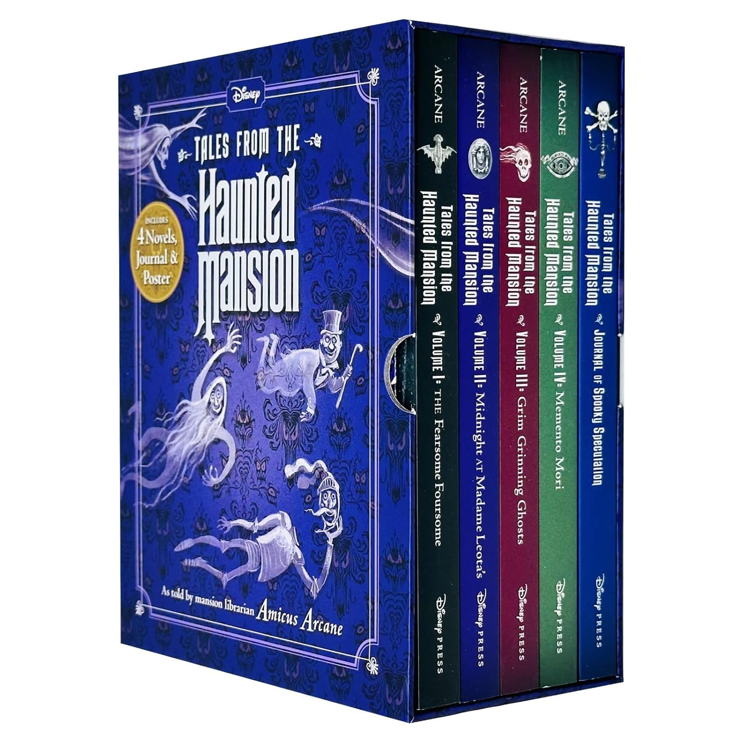 Tales From The Haunted Mansion Series Volume 1-4 Books Collection Set with Journal of Spooky Speculation Fearsome Foursome, Memento Mori
