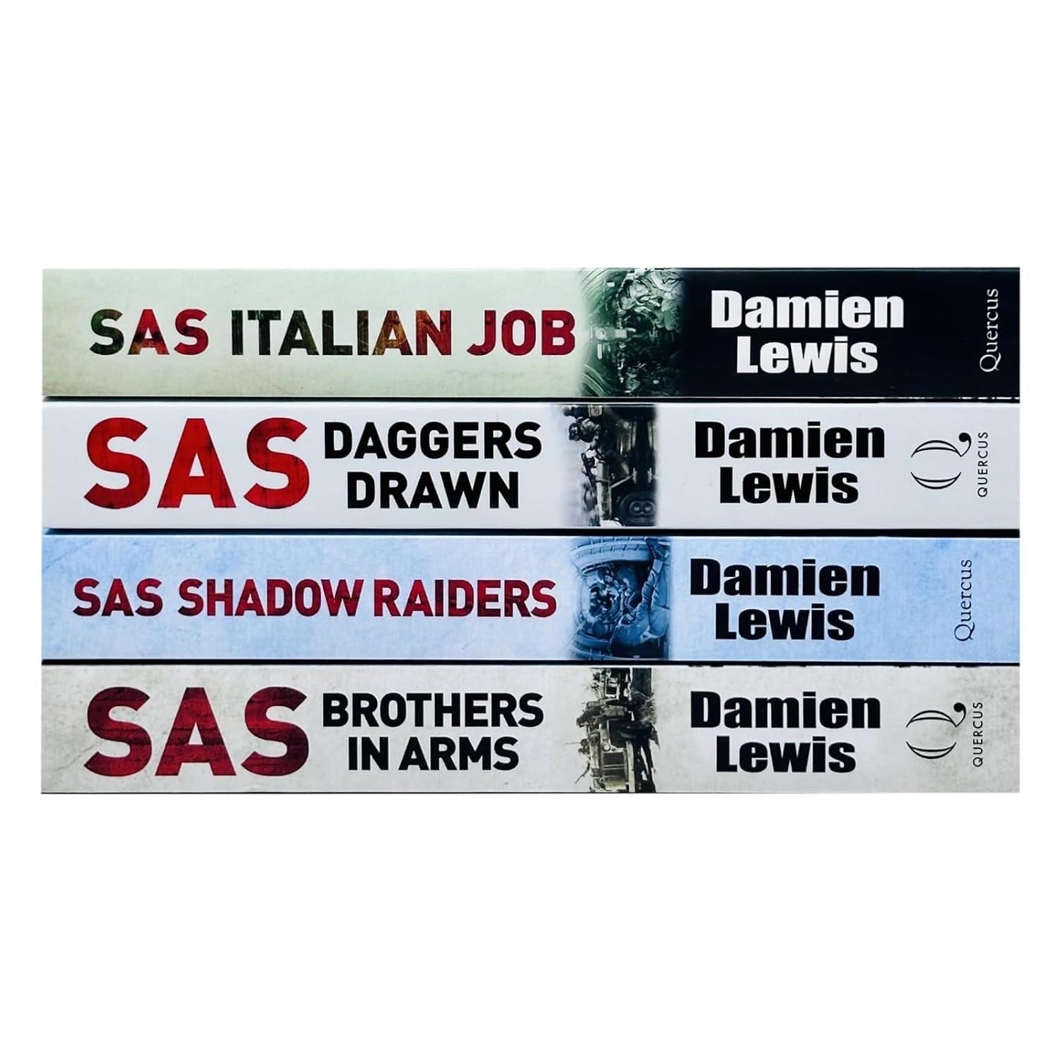 Damien Lewis Collection 4 Books Set (SAS Brothers in Arms, SAS Shadow Raiders, SAS Daggers Drawn In For the Kill and SAS Italian Job)