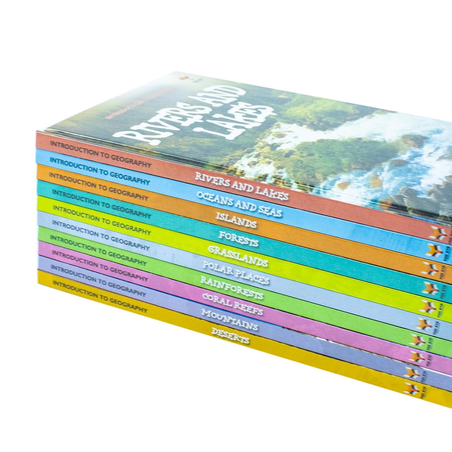 Childrens Introduction To Geography For Beginners 10 Hardback Book Collection Set (Coral Reefs, Deserts, Forests, Grasslands)