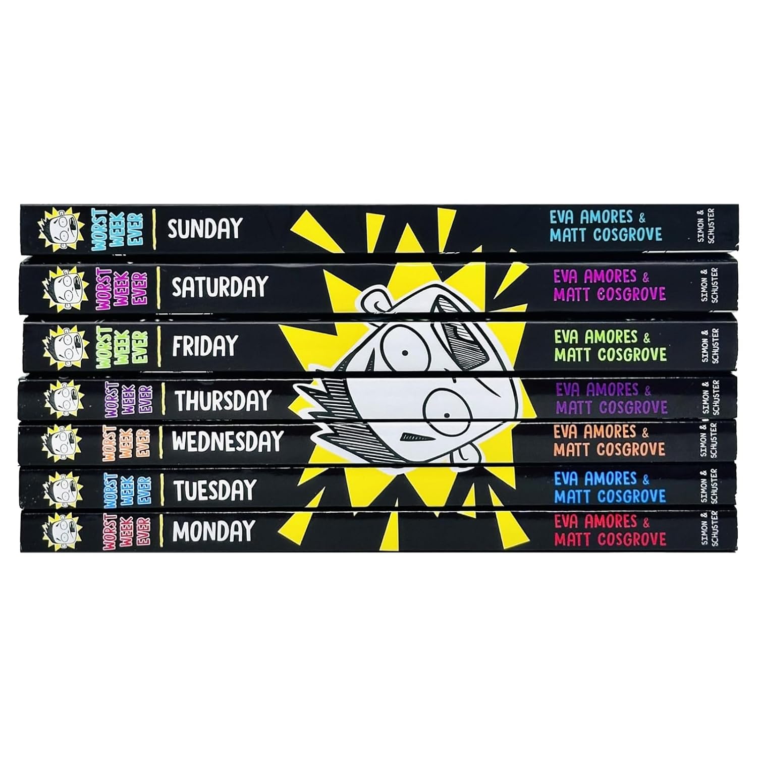 Worst Week Ever! Series 7 Books Collection Set By Eva Amores & Matt Cosgrove Tuesday, Wednesday