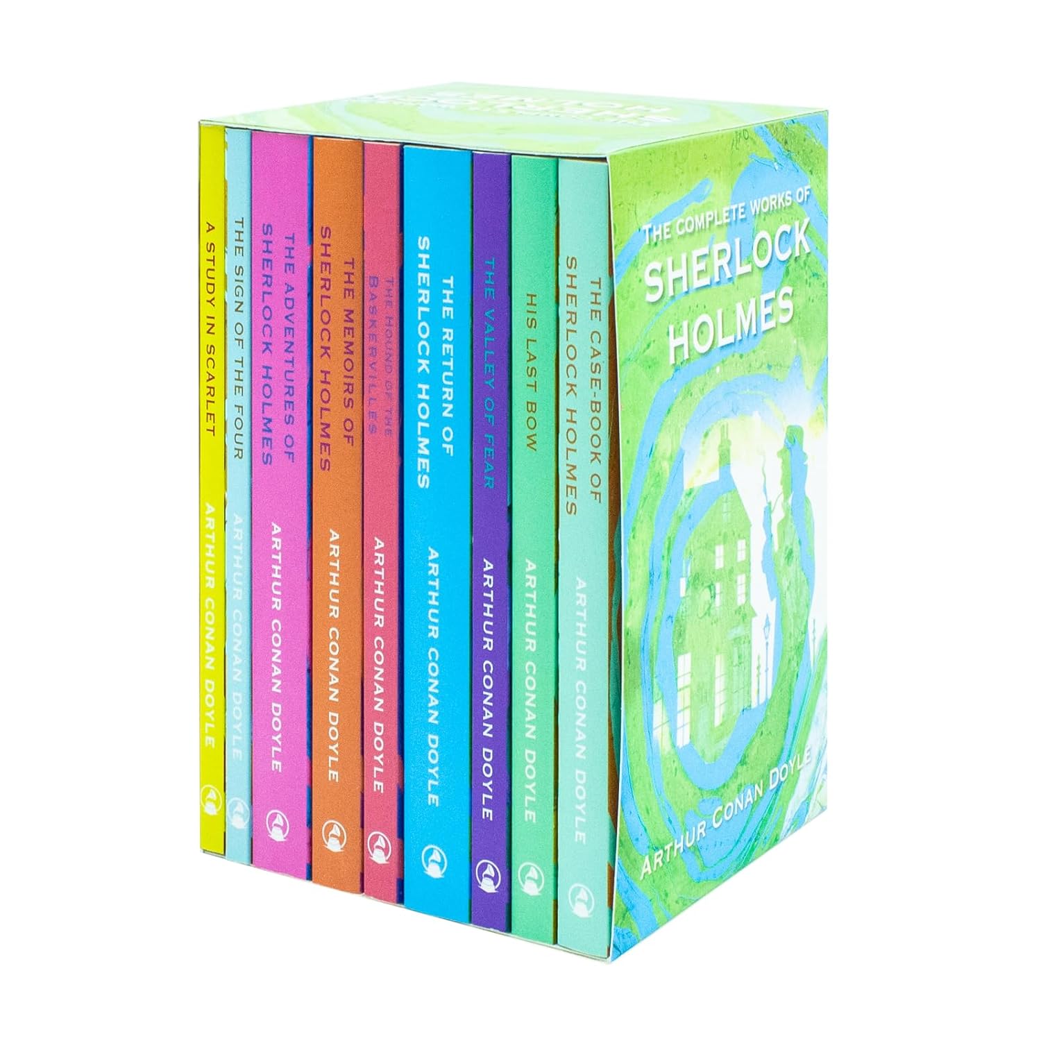 The Complete Work of Sherlock Holmes 9 Books Collection Set (A Study In Scarlet, The Sign Of Four, The Adventures of Sherlock Holmes, The Memoirs of Sherlock Holmes)