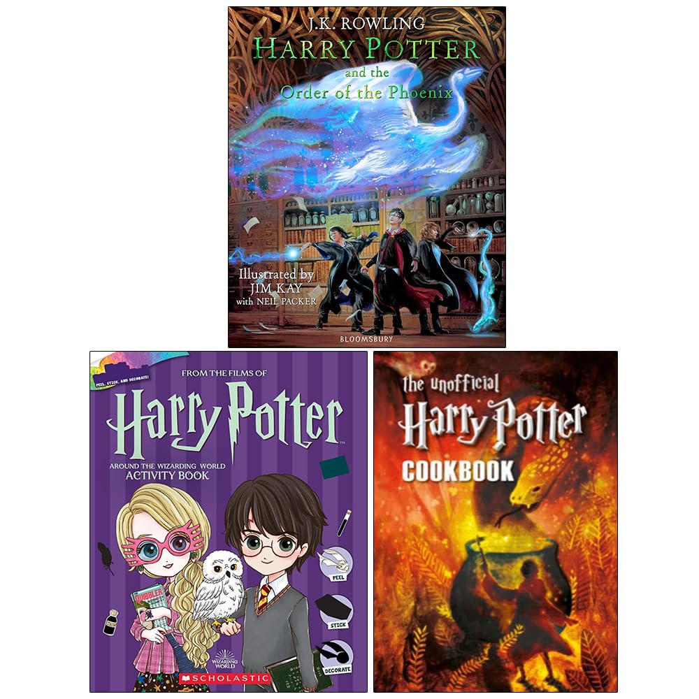 Harry Potter and the Order of the Phoenix, Wonders Around the Wizarding World, Unofficial Harry Potter Cookbook 3 Books Collection Set