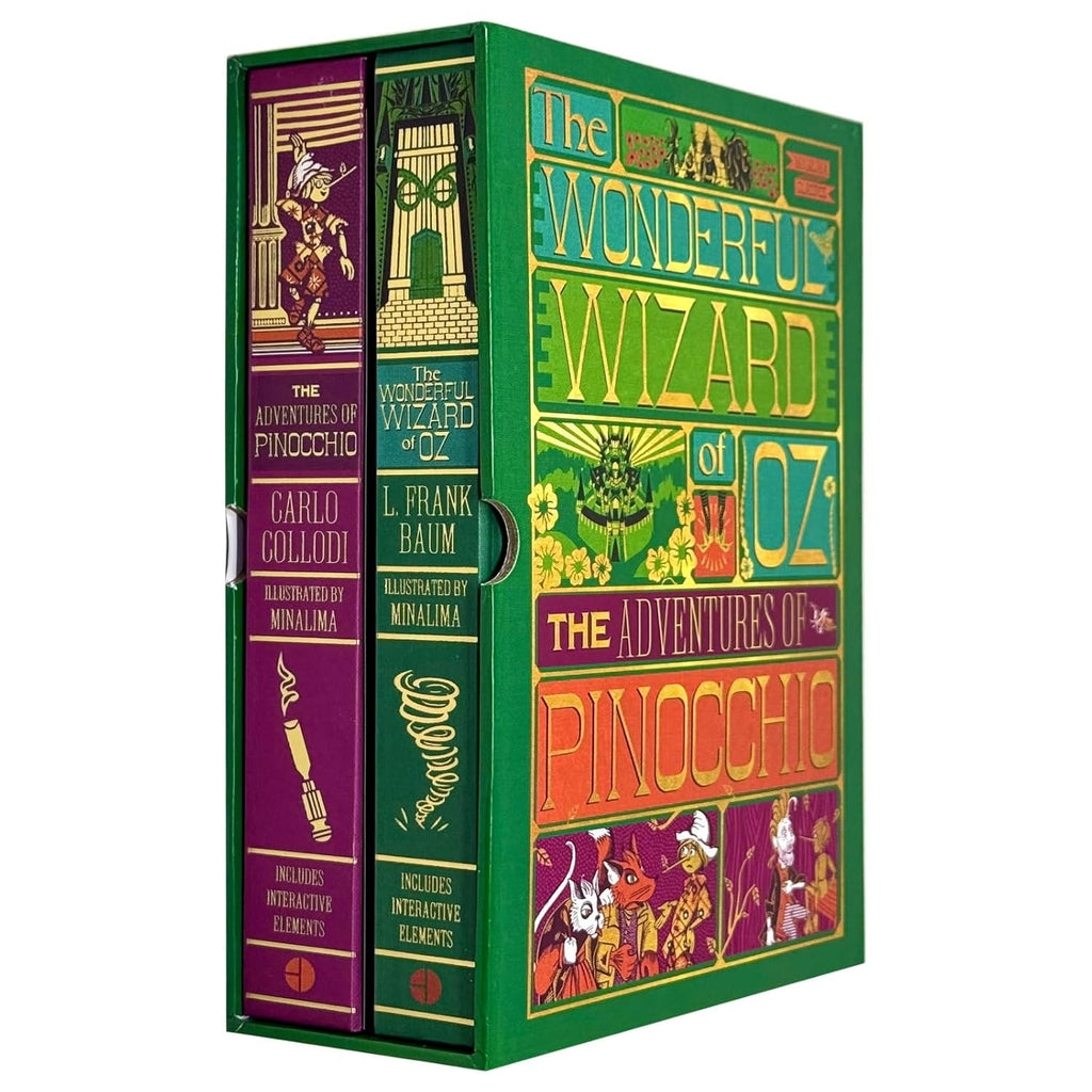 The Wonderful Wizard of Oz By L. Frank Baum & The Adventures of Pinocchio By Carlo Collodi  2 Books  Collection Set