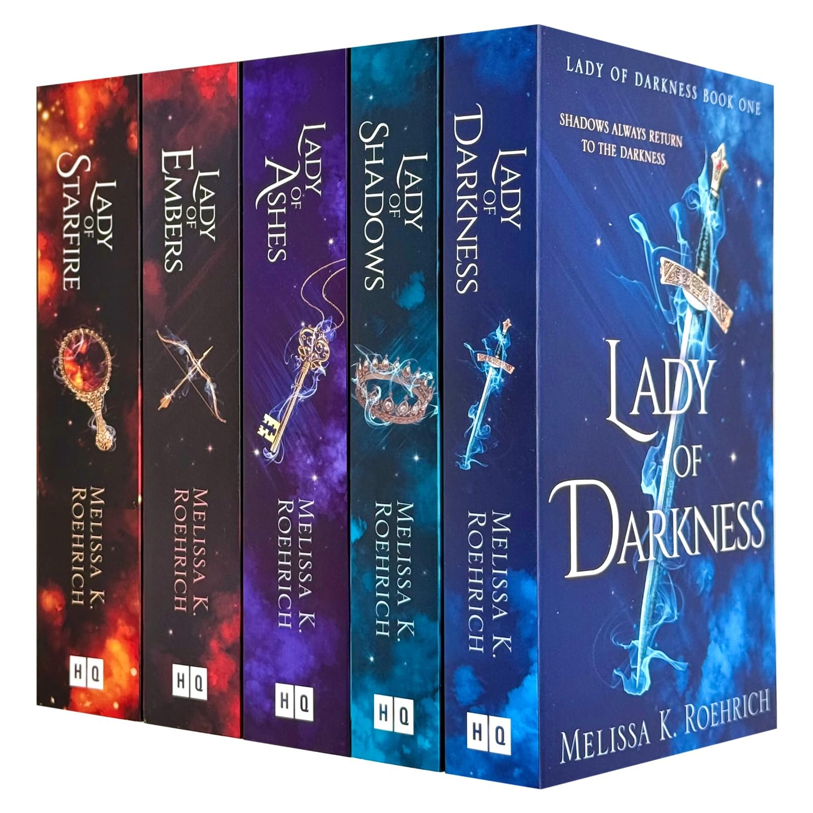 Lady of Darkness Series 5 Books Collection Set By Melissa K. Roehrich (Lady of Darkness, Lady of Shadows, Lady of Ashes, Lady of Embers and Lady of Starfire)