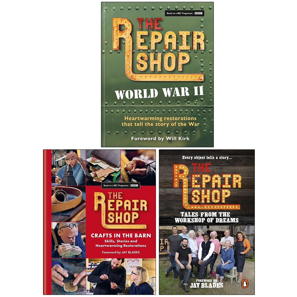 The Repair Shop Collection 3 Books Set By Jayne Dowle, Karen Farrington (The Repair Shop: World War II, The Repair Shop: Crafts in the Barn and The Repair Shop: Tales from the Workshop of Dreams)