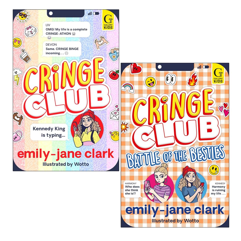 Cringe Club Series 2 Books Collection Set by Emily-Jane Clark (Cringe Club, Battle of the Besties)