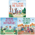 Look and Wonder Series Collection 3 Books Set By Kay Barnham (A Stroll Through the Seasons, The Amazing Life Cycle of Butterflies & The Amazing Plant Life Cycle Story)