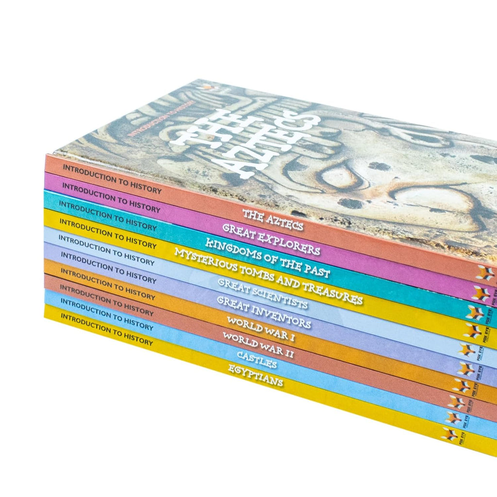 Children Introduction To History For Beginners (Series 2) 10 Hardback Book Collection Set (The Aztecs, Castles, Egyptians, Great Explorers)