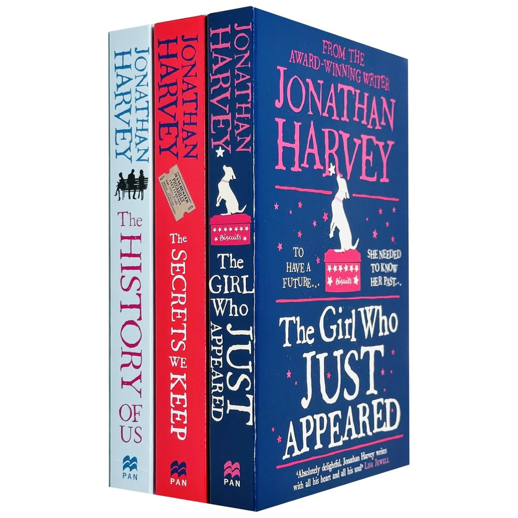 Jonathan Harvey 3 Books Collection Set (The Girl Who Just Appeared, The Secrets We Keep and The History of Us)