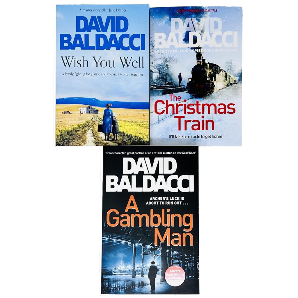 David Baldacci Collection 3 Books Set (The Christmas Train, Wish You Well and A Gambling Man)