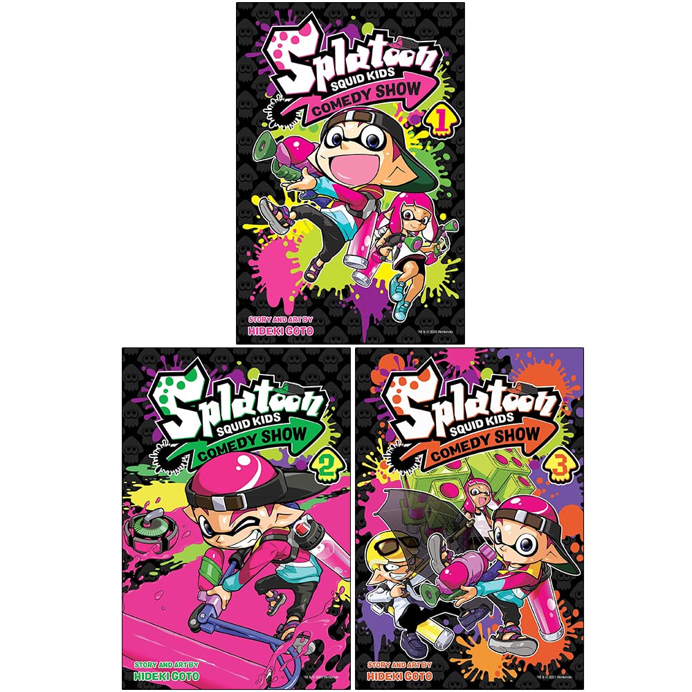 Splatoon Squid Kids Comedy Show Series Vol 1-3 Collection 3 Books Set By Hideki Goto