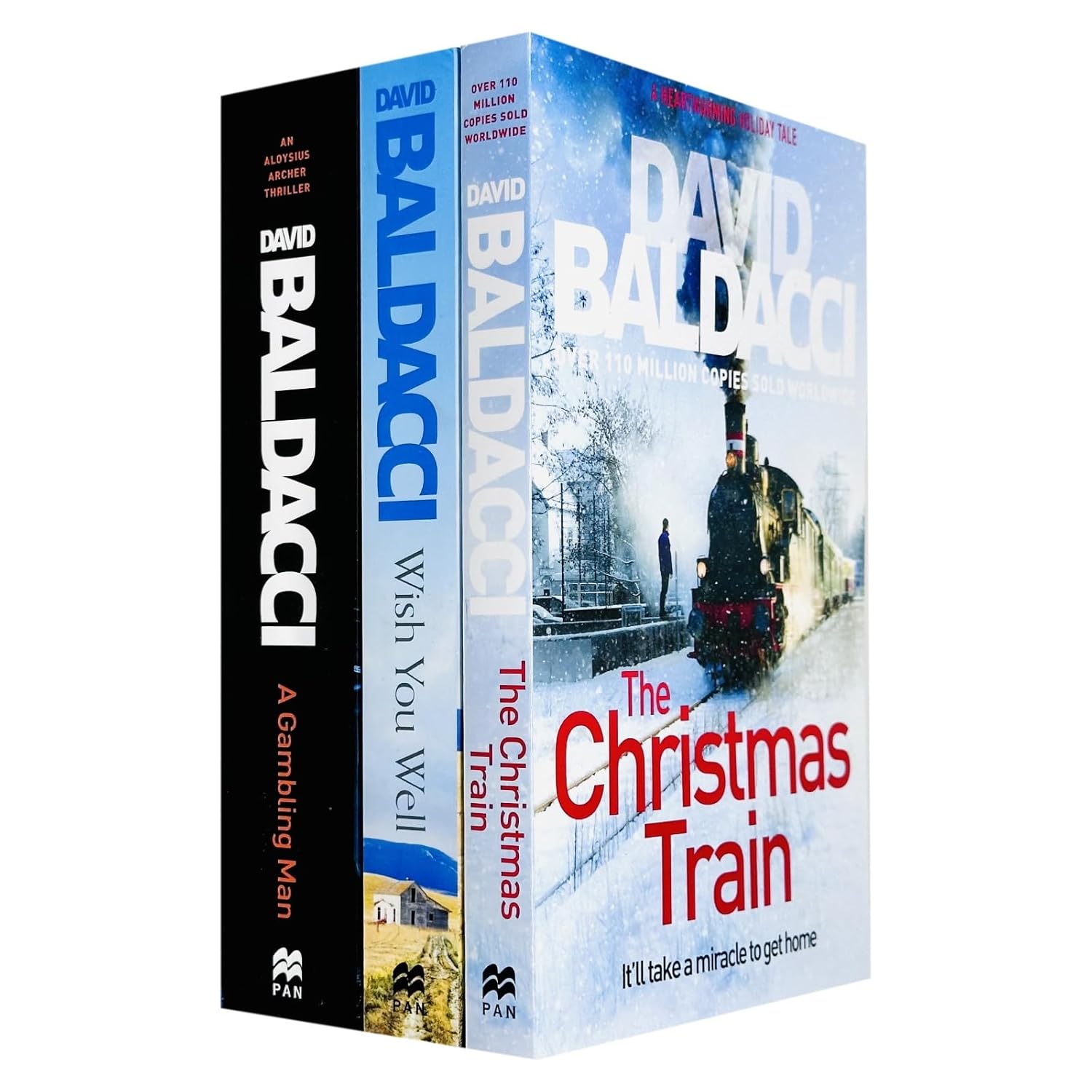 David Baldacci Collection 3 Books Set (The Christmas Train, Wish You Well and A Gambling Man)