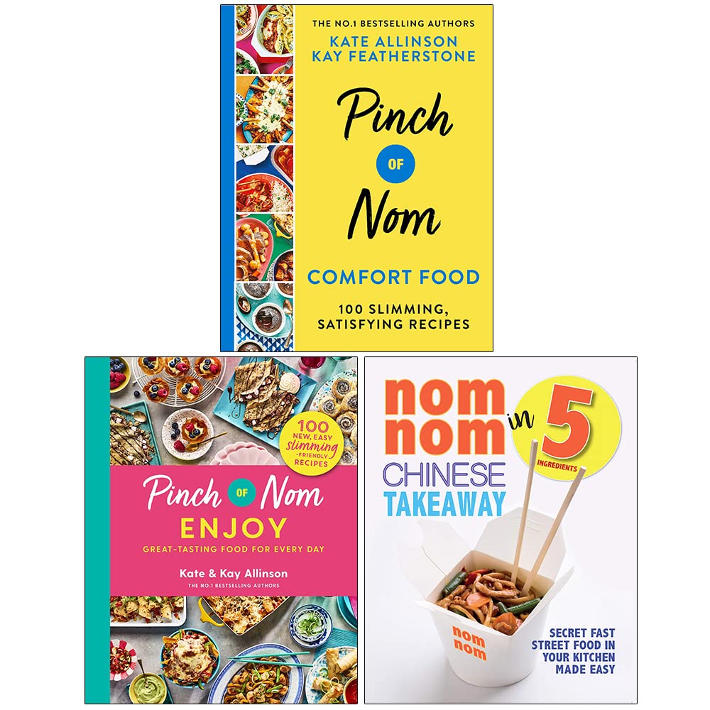 Pinch of Nom Comfort Food [], Pinch of Nom Enjoy [] and Nom Nom Chinese Takeaway In 5 Ingredients 3 Books Collection Set