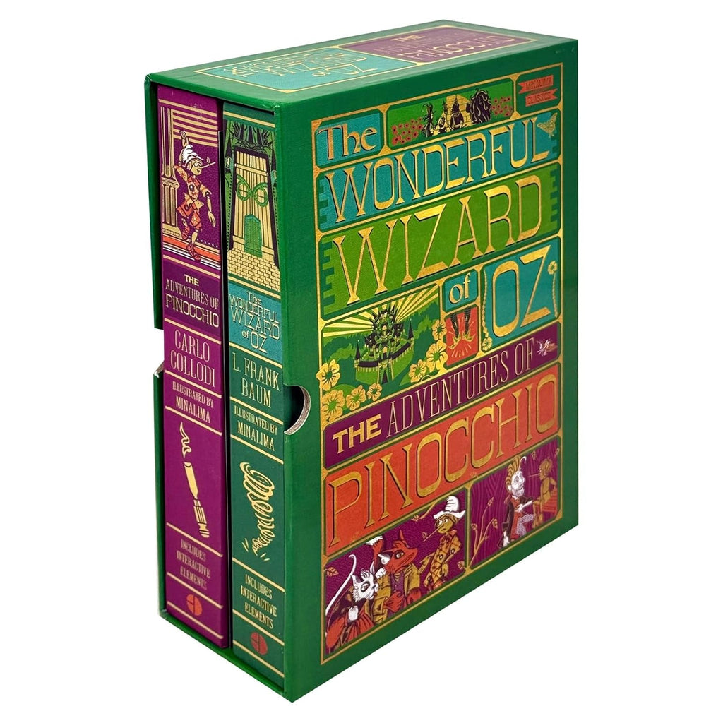 The Wonderful Wizard of Oz By L. Frank Baum & The Adventures of Pinocchio By Carlo Collodi  2 Books  Collection Set