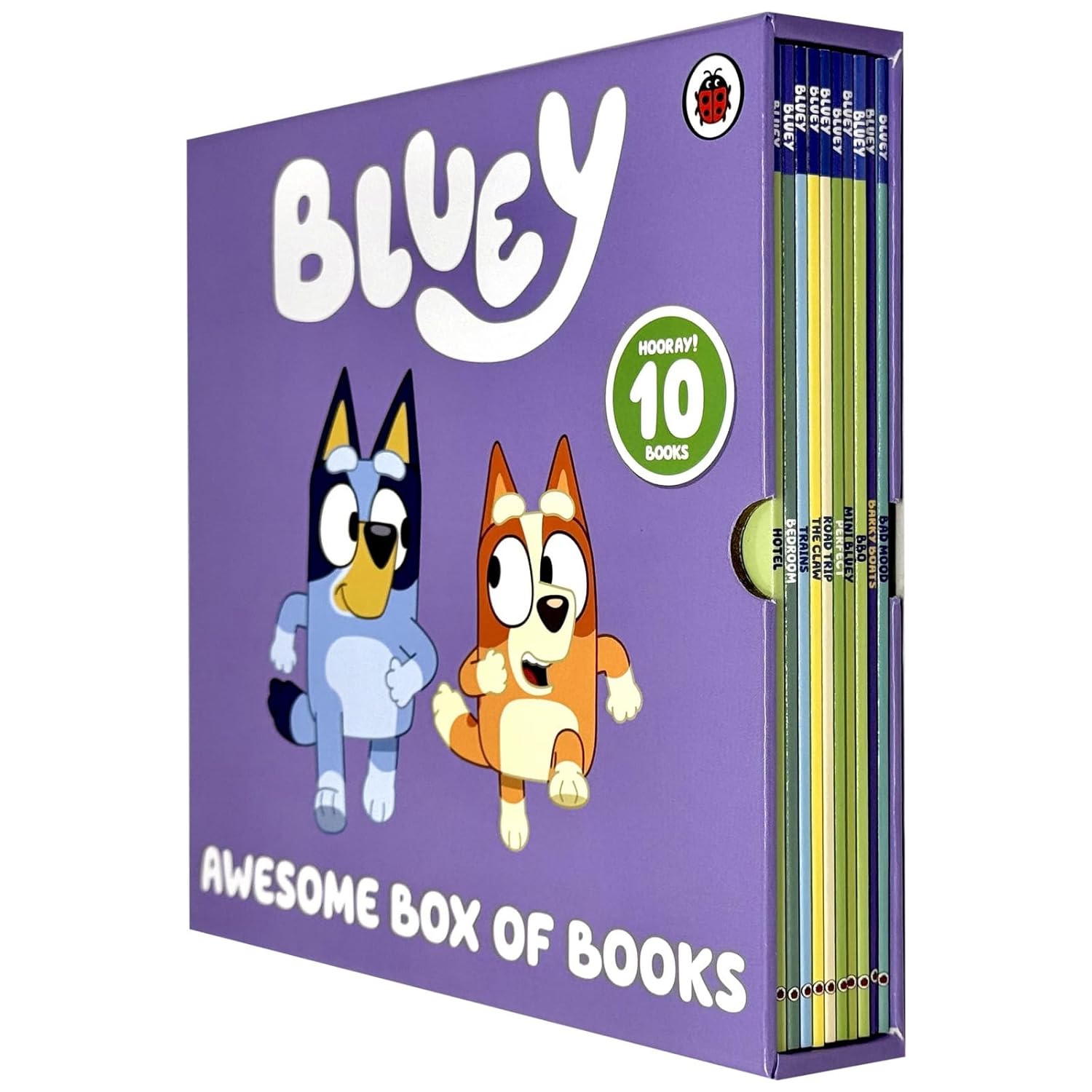 Bluey: Awesome Box of Books 10 Books Box Set (Road Trip, Barky Boats, Bad Mood, Bedroom)