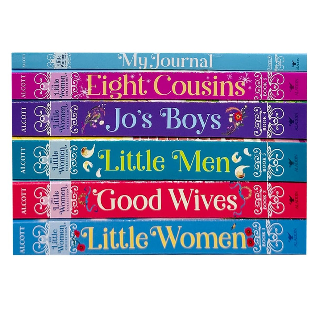 Little Women Collection 5 Books Set By Louisa May Alcott with My Journal (Little Women, Eight Cousins, Good Wives, Little Men and Jo’s Boys)