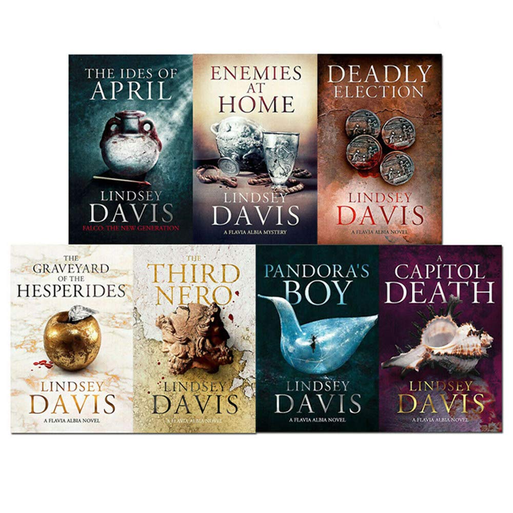 Lindsey Davis Flavia Albia 1-7 Books Collection Set (The Ides Of April, Enemies At Home, Deadly Election, The Graveyard Of The Hesperides, The Third Nero, Pandora's Boy, A Capitol Death [])