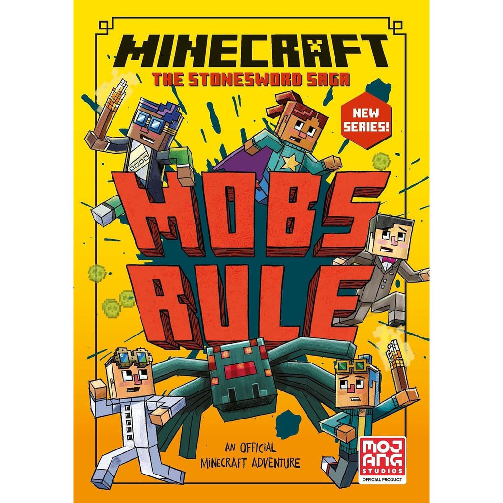 Minecraft Stonesword Saga & Ironsword Academy 8 Books Collection Set By Mojang AB (Crack in the Code, Mobs Rule, New Pets on the Block)