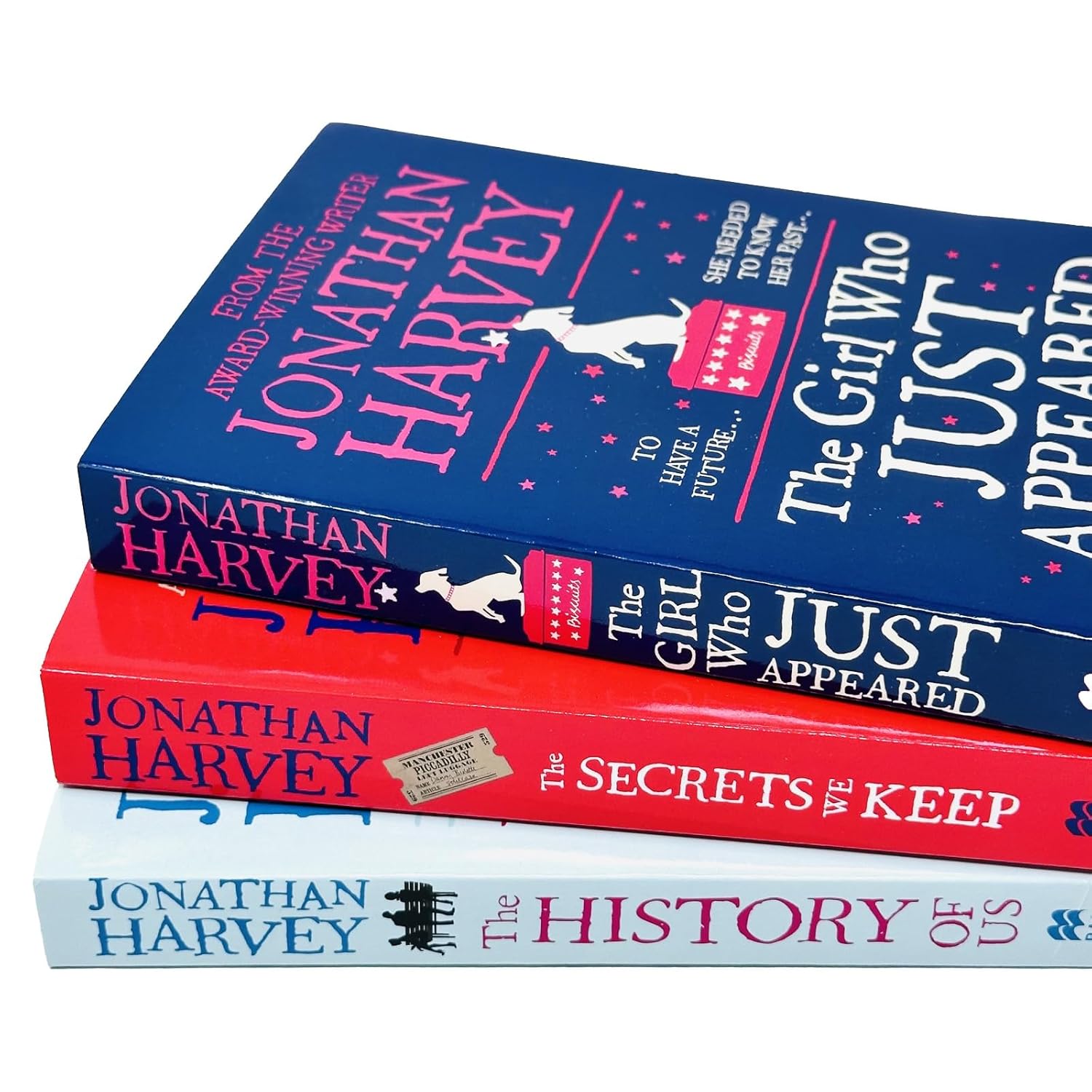 Jonathan Harvey 3 Books Collection Set (The Girl Who Just Appeared, The Secrets We Keep and The History of Us)