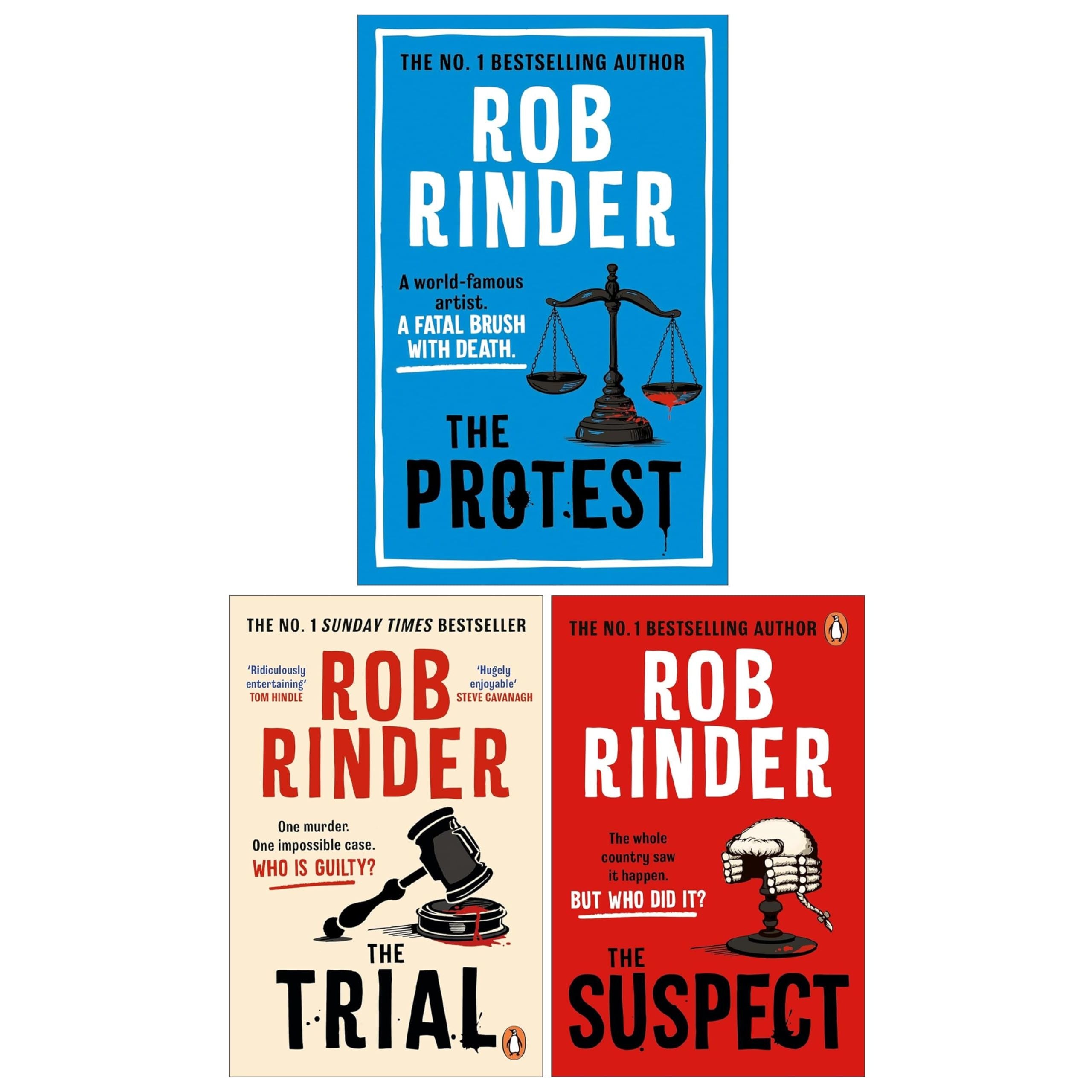Rob Rinder Collection 3 Books Set (The Protest [], The Trial and The Suspect)