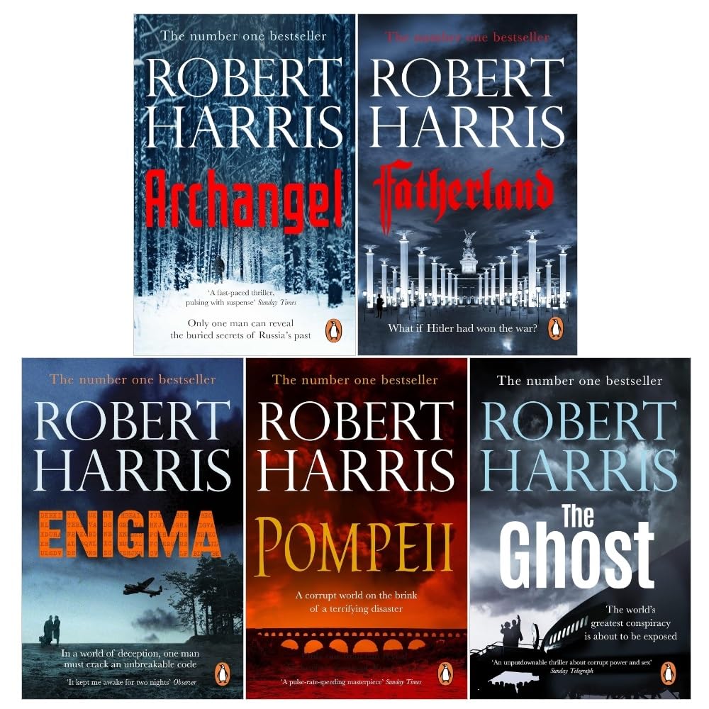Robert Harris Series 5 Books Collection Set (Enigma, Fatherland, Archangel, Pompeii and The Ghost)