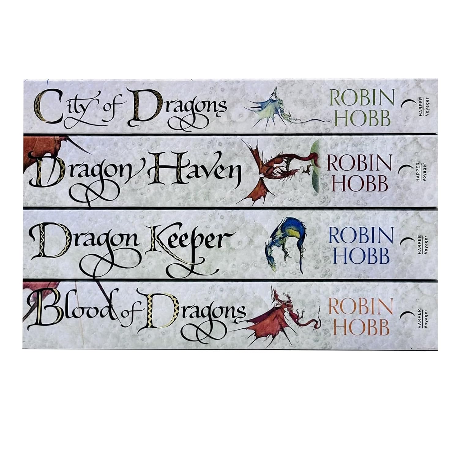 The Rain Wilds Chronicles 1-4 Books Collection Set By Robin Hobb (Dragon Keeper, Blood of Dragons, Dragon Haven and City of Dragons)