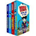 Middle School Series 4 Books Collection Set By James Patterson (Field Trip Fiasco, Master of Disaster, From Hero to Zero and Born to Rock)