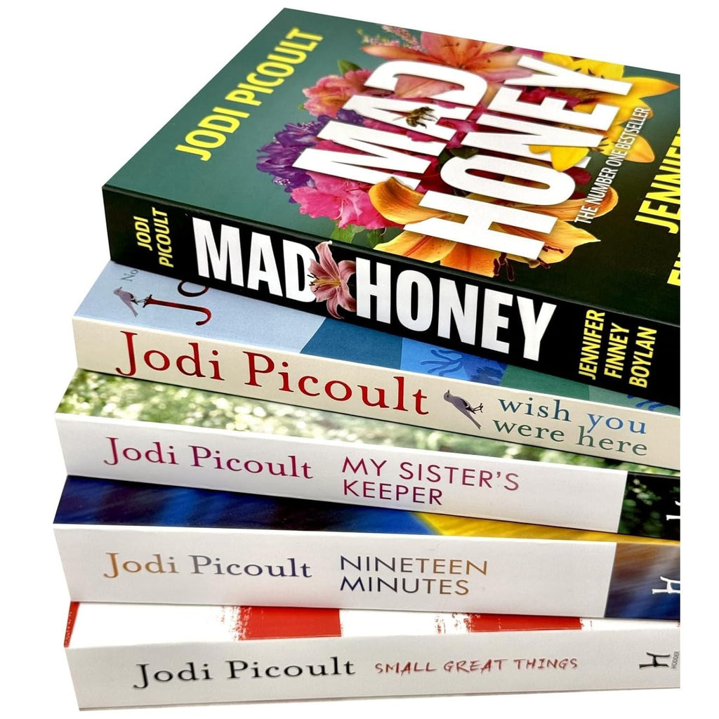 Jodi Picoult Collection 5 Books Set (Small Great Things, Nineteen Minutes, My Sister's Keeper, Wish You Were Here & Mad Honey)