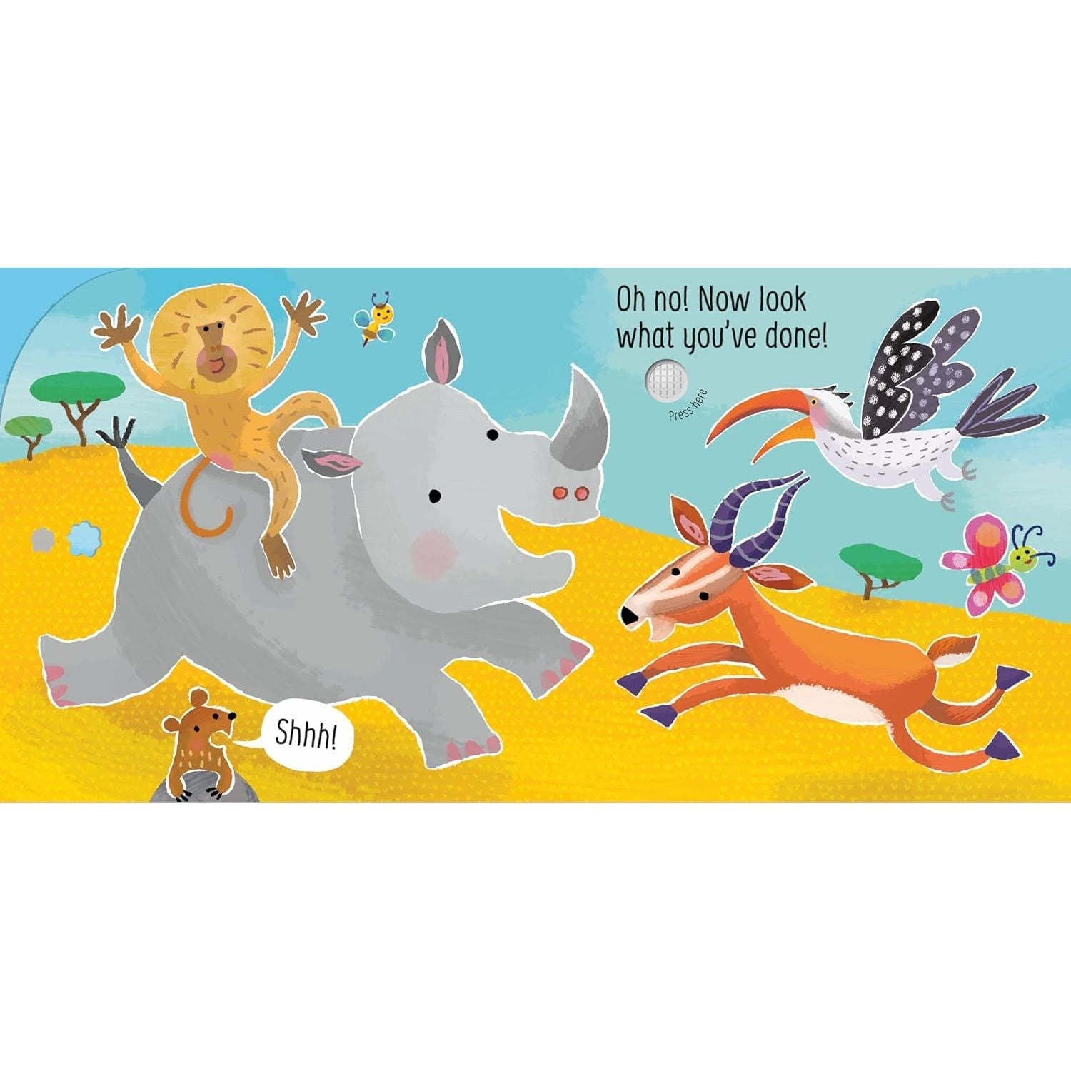 Don't Tickle the Rhino (DON’T TICKLE Touchy Feely Sound Books)