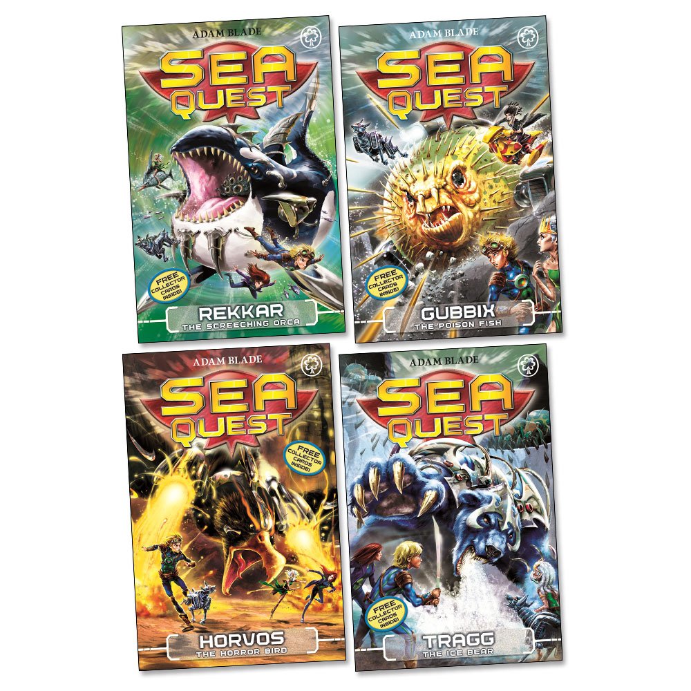 Sea Quest Pack 13-16, 4 books, RRP 19.96 (Rekkar; Tragg; Horvos; Gubbix).