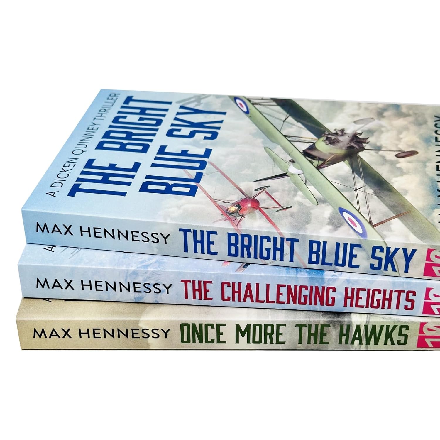 Max Hennessy RAF Trilogy 3 Books Collection Set (The Bright Blue Sky, The Challenging Heights and Once More the Hawks