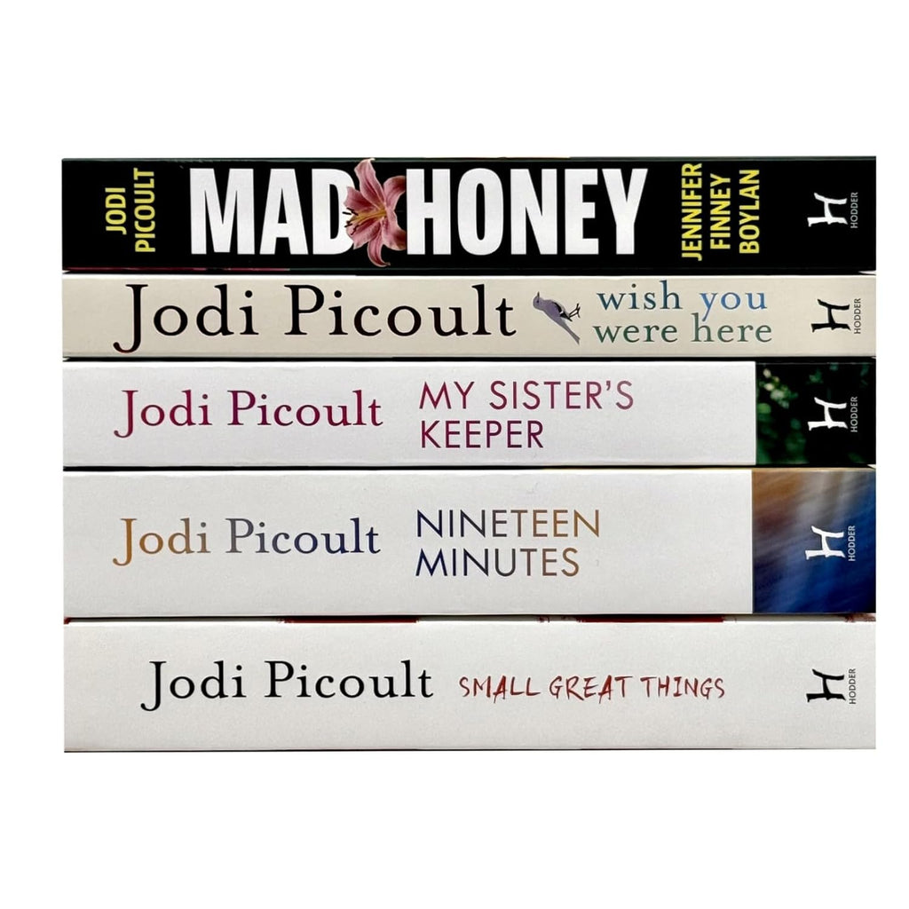 Jodi Picoult Collection 5 Books Set (Small Great Things, Nineteen Minutes, My Sister's Keeper, Wish You Were Here & Mad Honey)