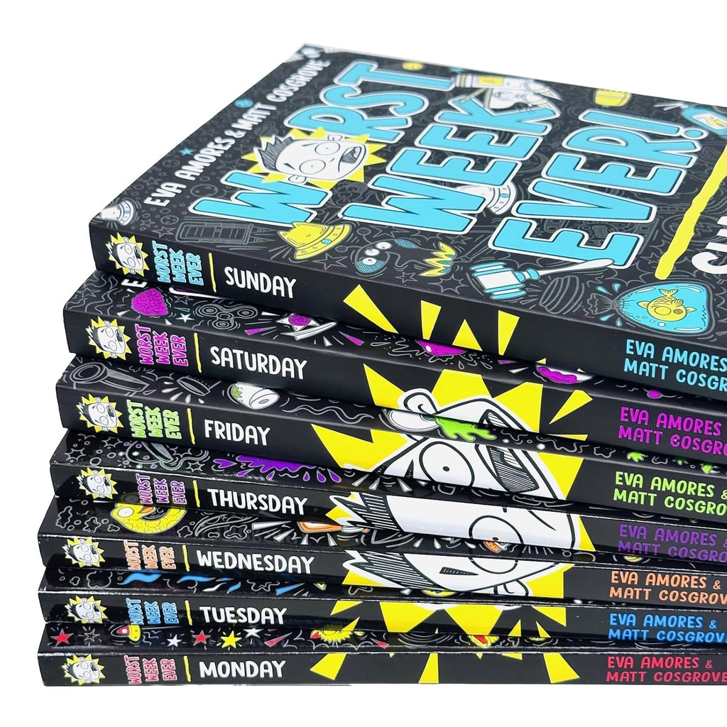 Worst Week Ever! Series 7 Books Collection Set By Eva Amores & Matt Cosgrove Tuesday, Wednesday