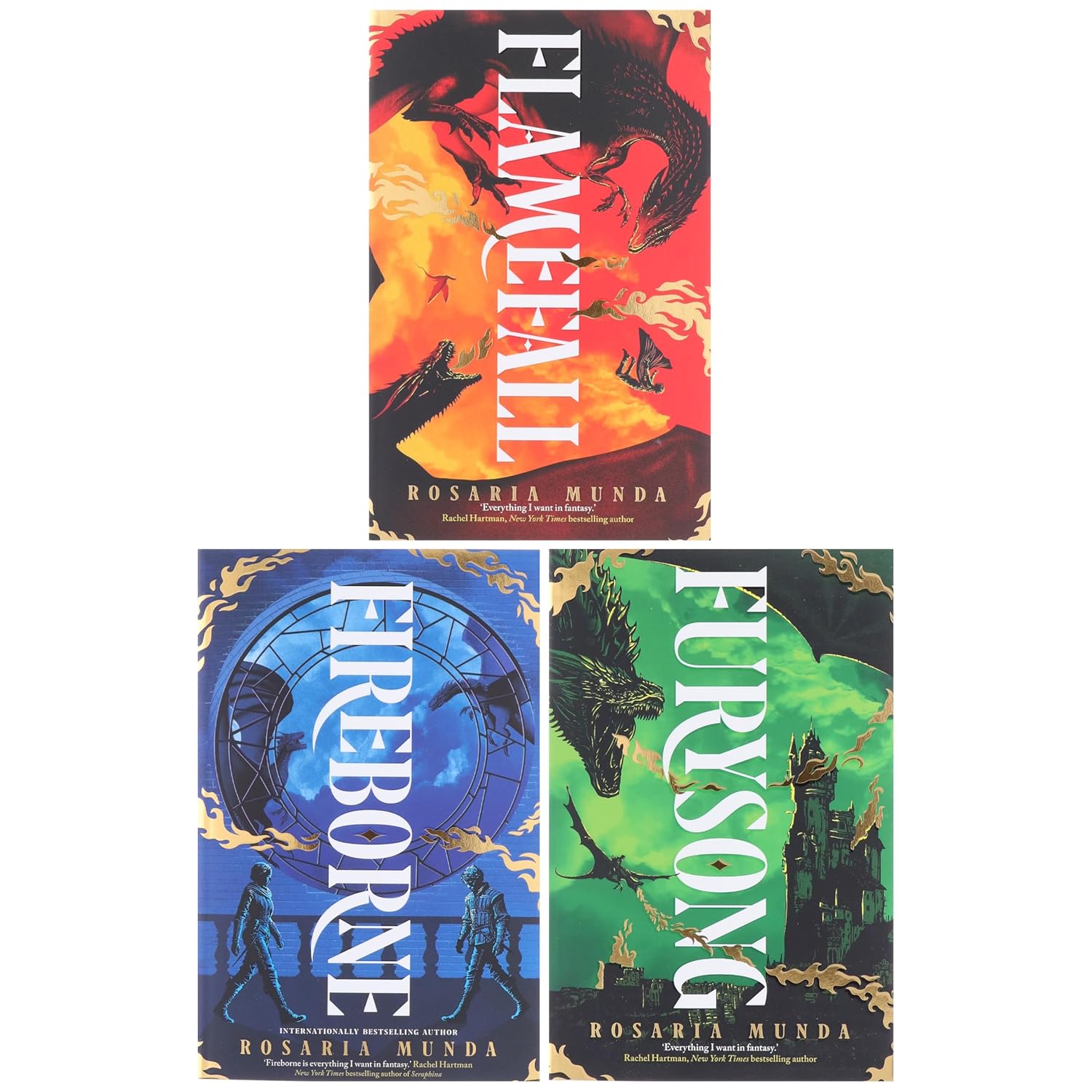 The Aurelian Cycle Trilogy 3 Books Collection Set by Rosaria Munda (Fireborne, Flamefall and Furysong)